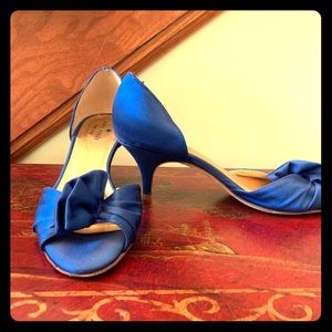 Kate Spade NY satin peep toe pumps